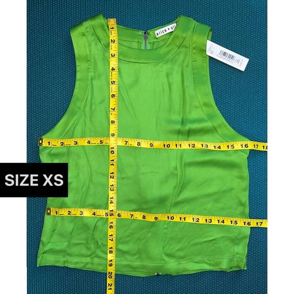 Alice + Olivia Angelina Charmeuse Combo Sleeveless Tank Top - Picture 10 of 15